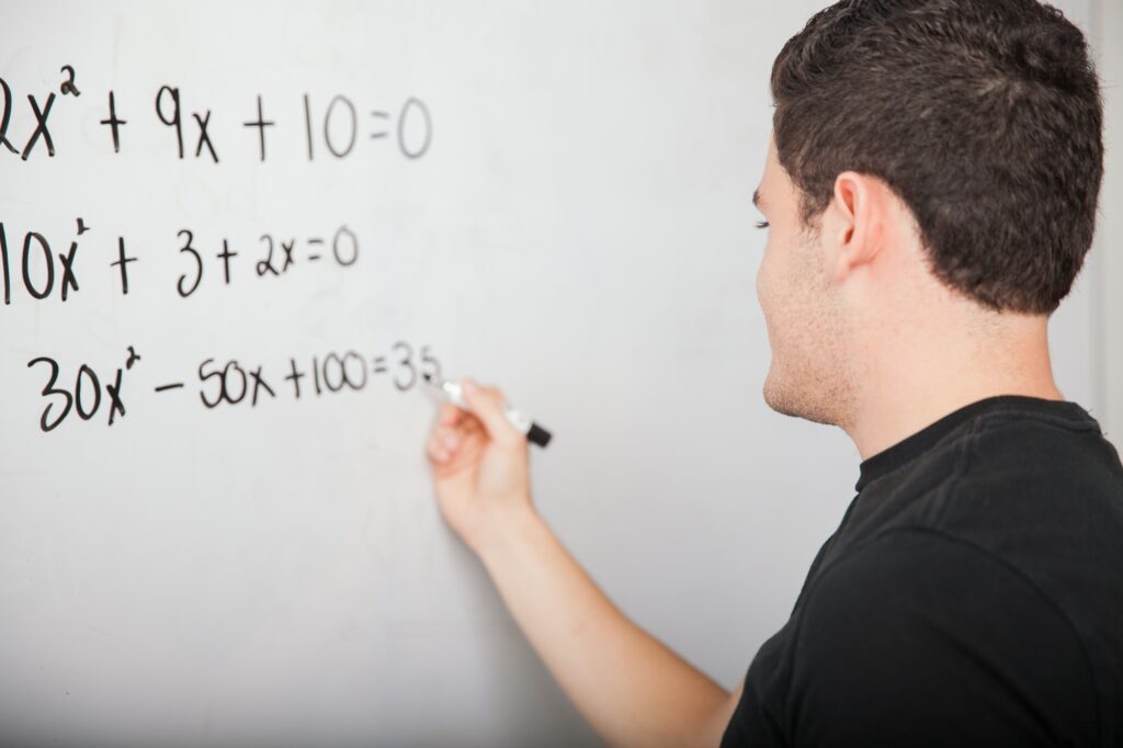 Studying algebra at school